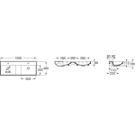 Roca A32768B000 ONA 掛牆面盆 (雙盆)